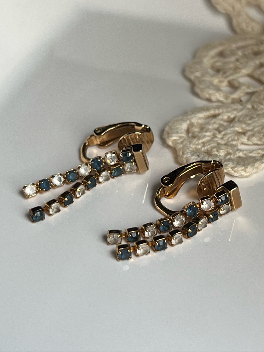 Vintage Avon Rhinestone Jewelry Classic Clip-On Earrings